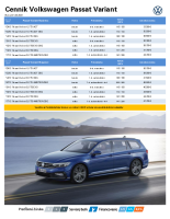 VW Passat variant cennik 2022 SK EUR 